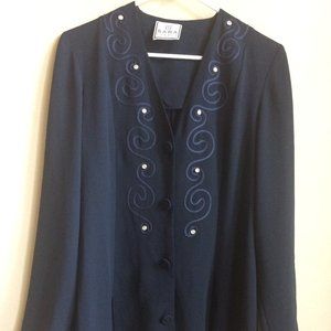 SARA London,UK Sz 14 Dark Navy Suit Jacket